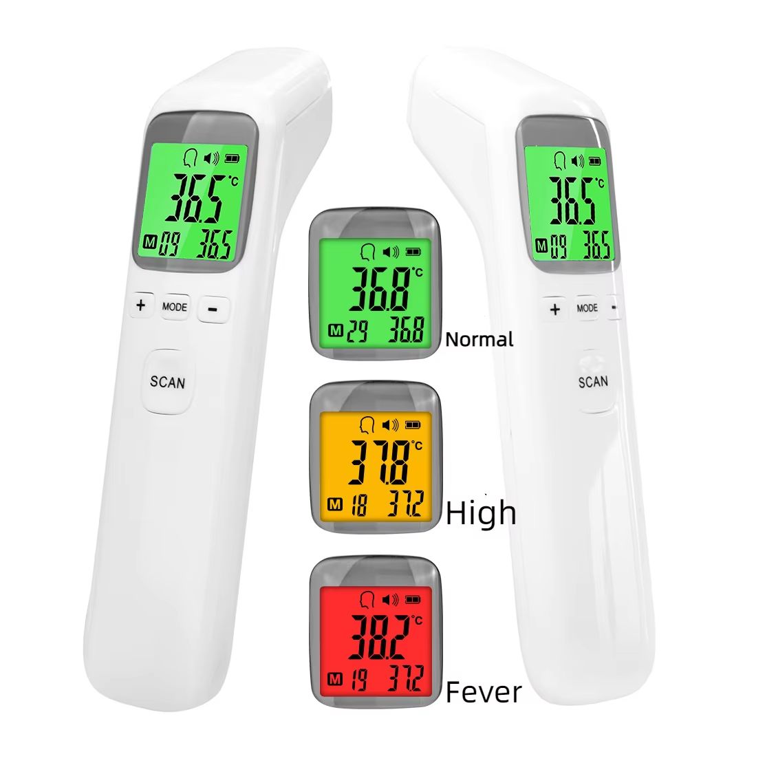 Thermomètre à tête avant infrarouge