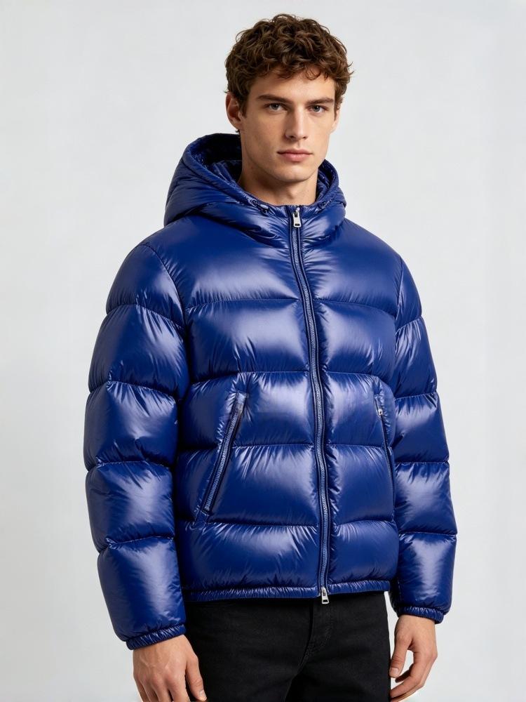 Hommes Coton à capuche Veste rembourrée Casual and Warm European American Style Outerwear