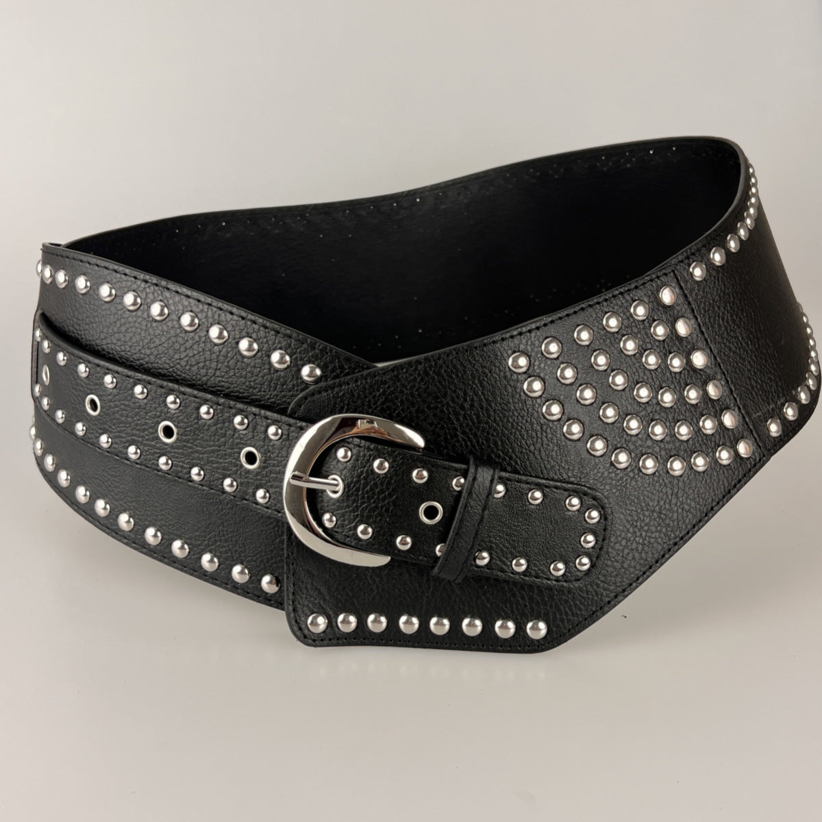 Rivet Punk large ceinture mode et polyvalent style vintage