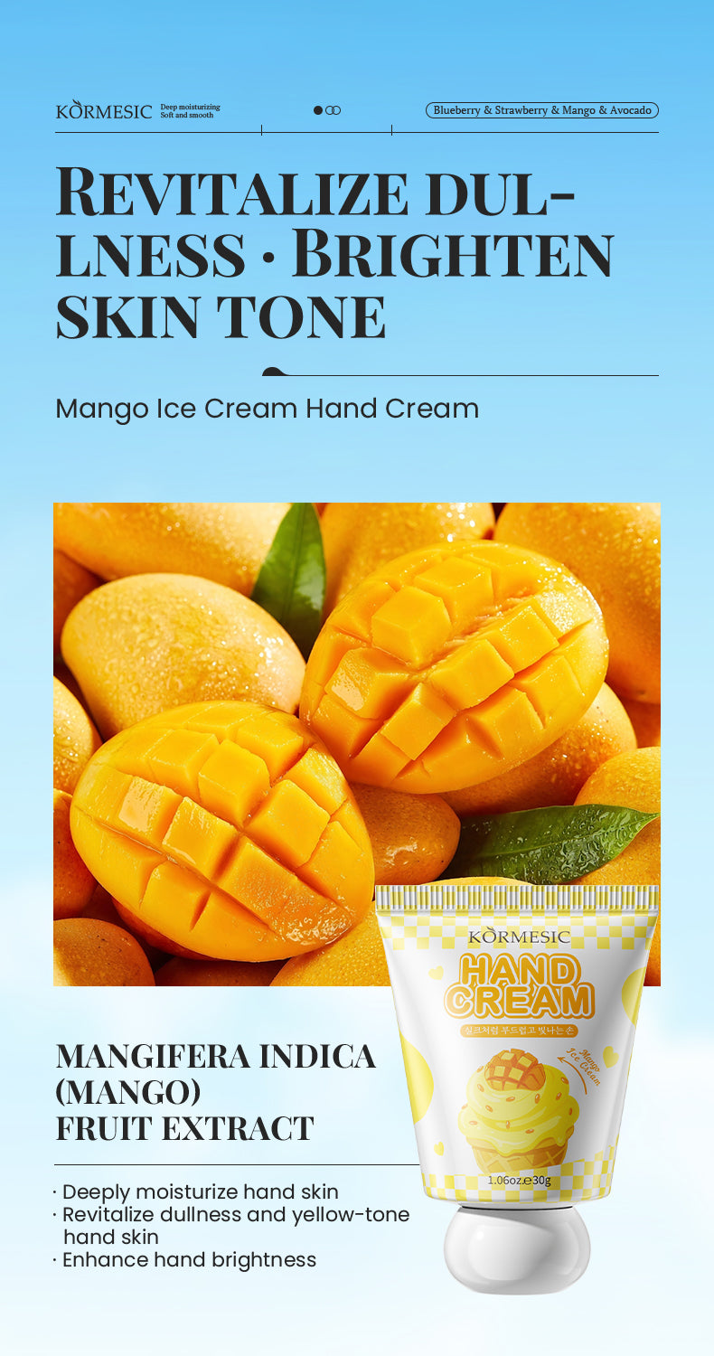 Crème glacée de mangue KORMESIC Crème glacée à la main - Crème glacée de fruits KRGB -30g