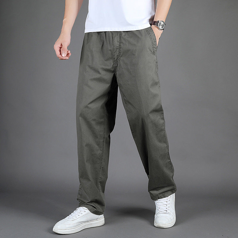 Pure Cotton Men's Casual Pantalons Printemps et Autum Men's Business Casual St