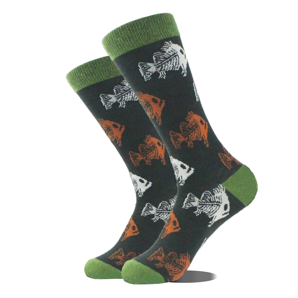 Peinture à l'huile rétro cartoon animal homme Chaussettes mi-calf