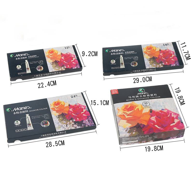 Gouache 12 couleurs 18 couleurs 24 couleurs