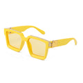 Lunettes de soleil en grand carré incrustées de diamants pour femmes