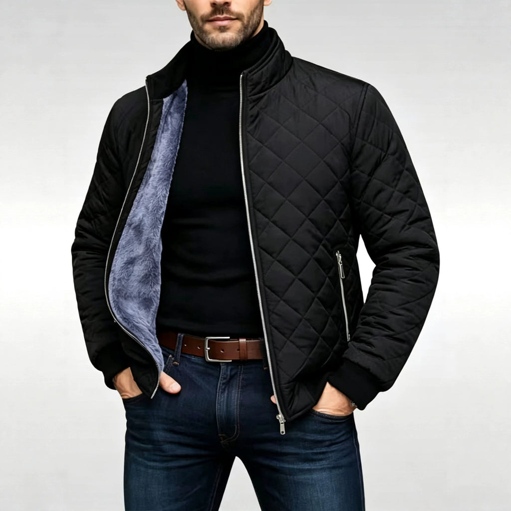 Veste de coton rembourrée diamantée pour hommes