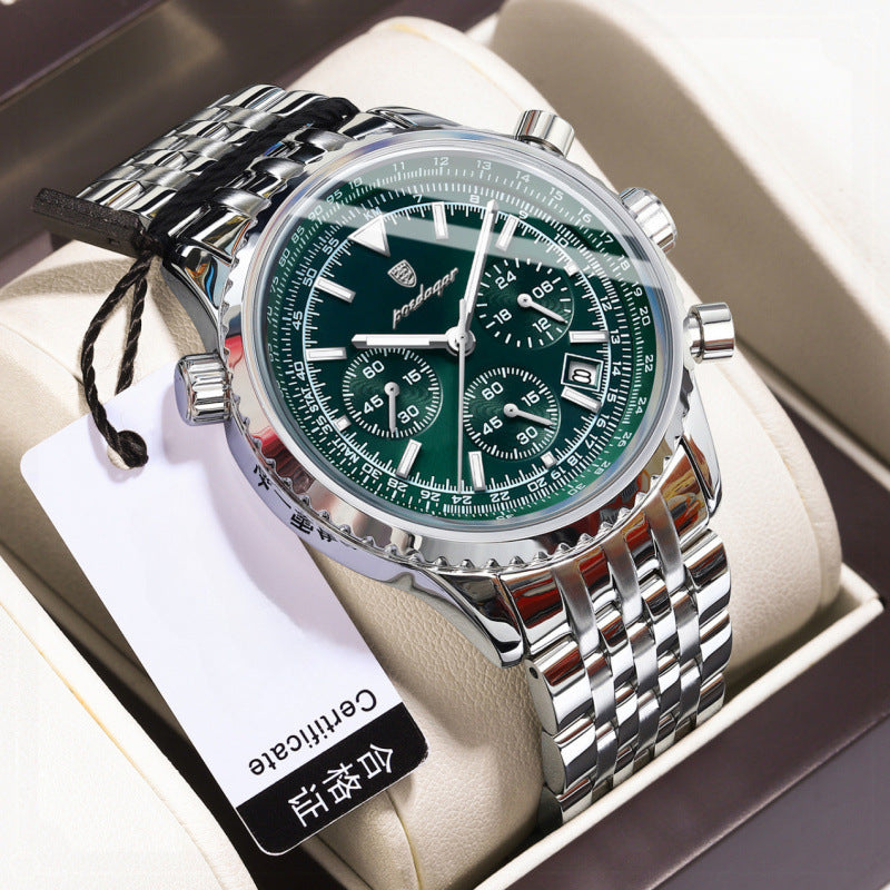 Montres homme Imperméable Calendrier lumineux Multi-fonctions