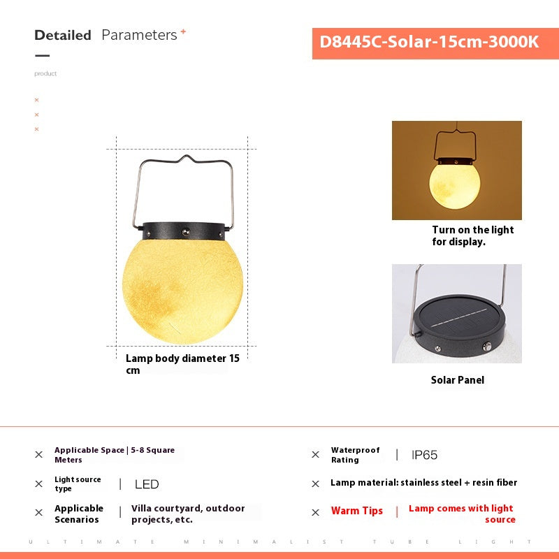 Solar Couryard Outdoor Waterproof Lampe Lune