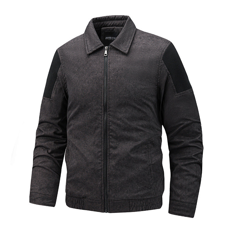 Station indépendante Automne et hiver Lavé Vieux Lapel Veste de Moto pour Homme St American