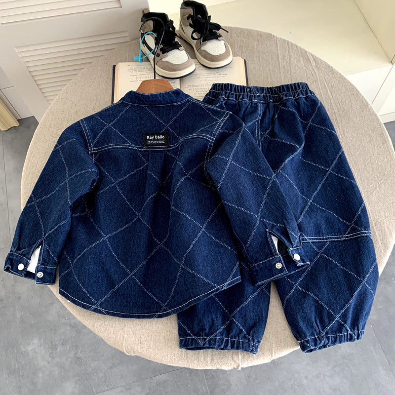 Combinaison de denim de printemps pour garçons