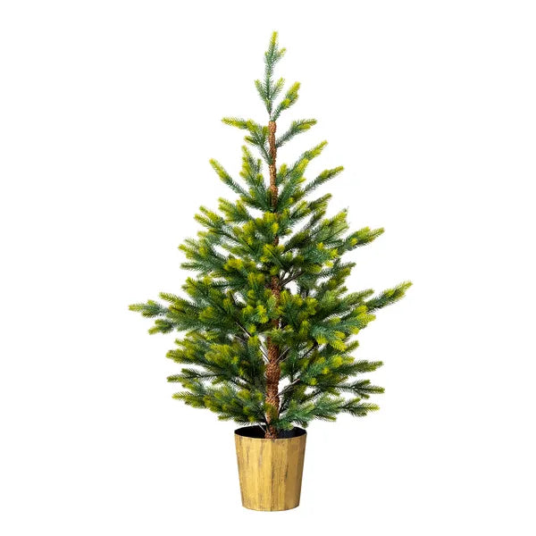 2 Pack 4 FT Dual Tone Arbre de Noël artificiel avec Pot Stand
