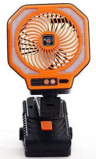 Ventilateur de camping portable 2 en 1 avec éclairage LED extérieur de bureau ventilateur Type-C charge
