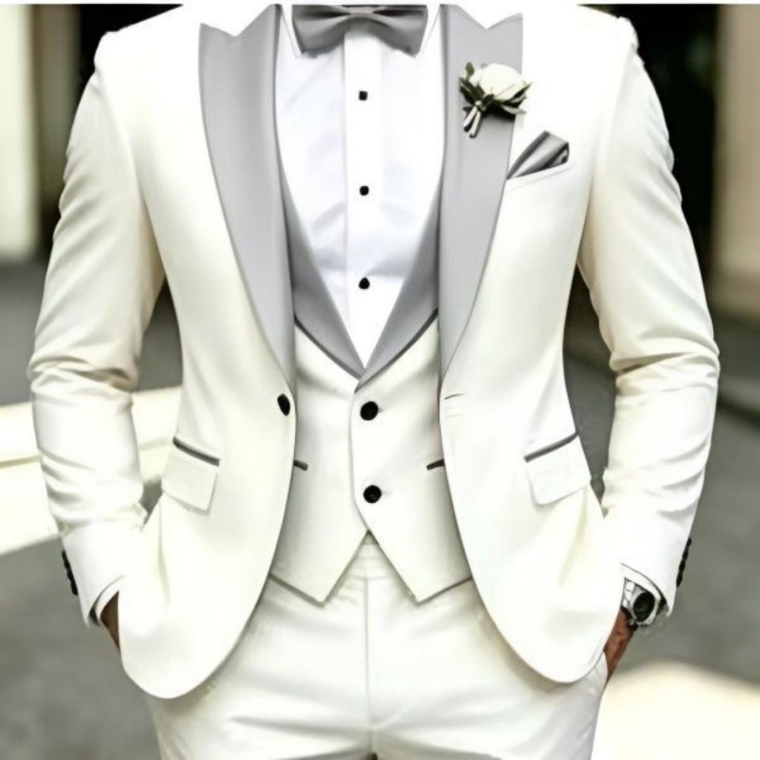 Mens Business Formel Casual Tri-Piece Suit