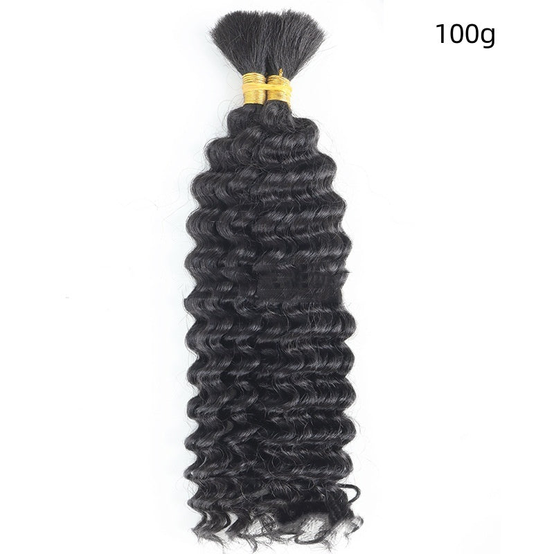 Mélange humain Boho tresses Deep Wave Cheveux en vrac