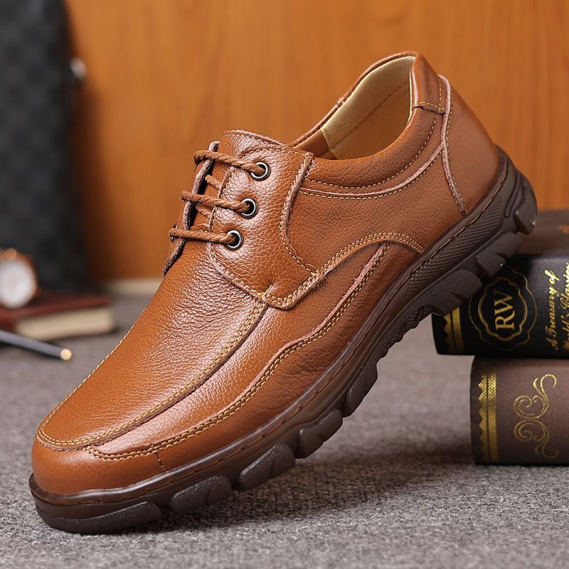 Chaussures en cuir homme avec une semelle Tendon