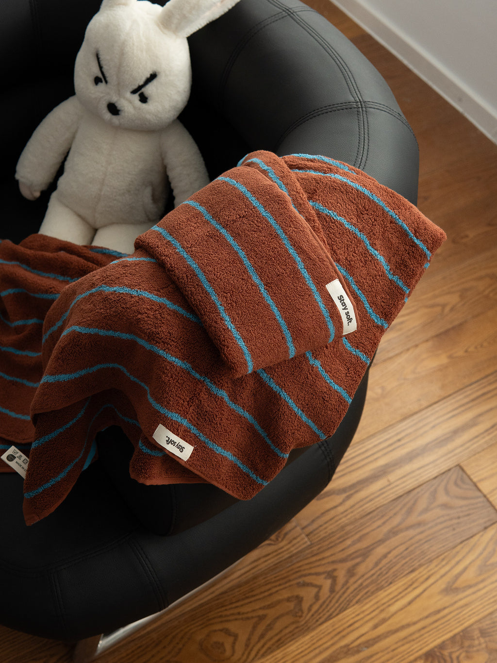 Striped Class A Pure Cotton Bath Towel for Women