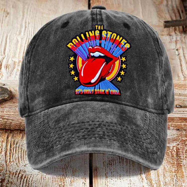 Chapeau imprimé en coton lavé Dad Cap Hommes Retro Casquette de baseball Soft Top Sun Hat