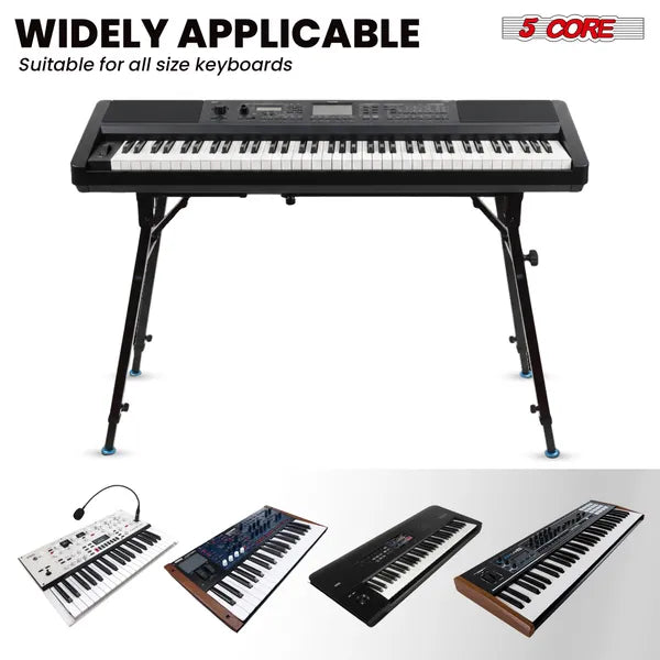 5 Core Keyboard Stand Ajustable Support de Synthétiseur de Piano Électrique pour 54-88