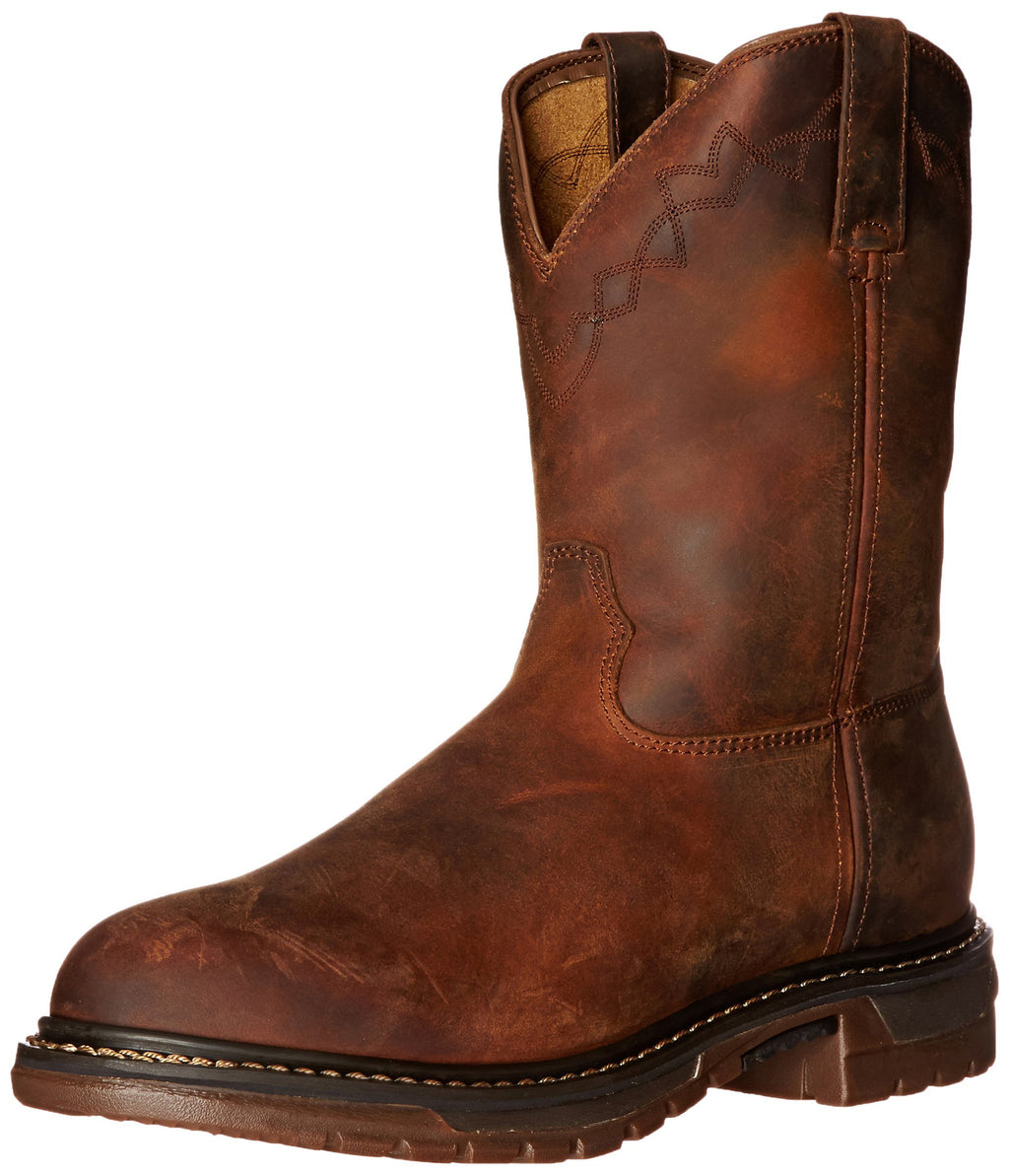 Bottes de moto pour hommes avec des orteils ronds Confortable talons bas carrés et cuffs élastiques