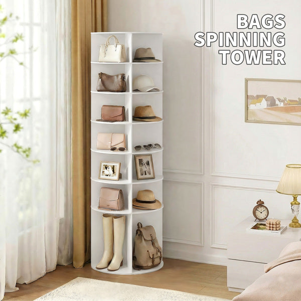 Rack de chaussures en bois composite, 60x60x184cm, blanc