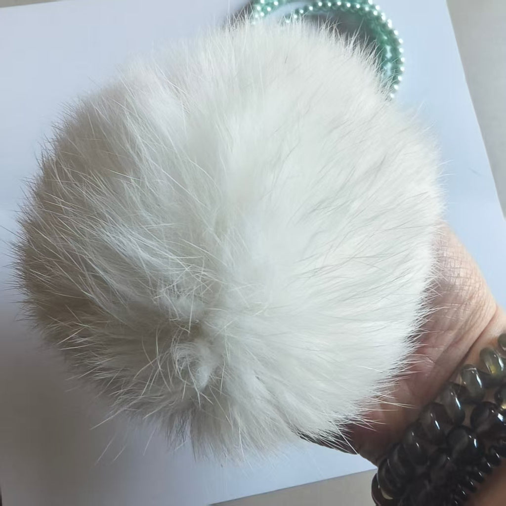 Jouet naturel de chaton de boule de fourrure de lapin