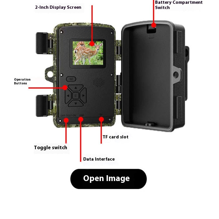 DL003 Caméra de chasse 1080p HD suivi extérieur