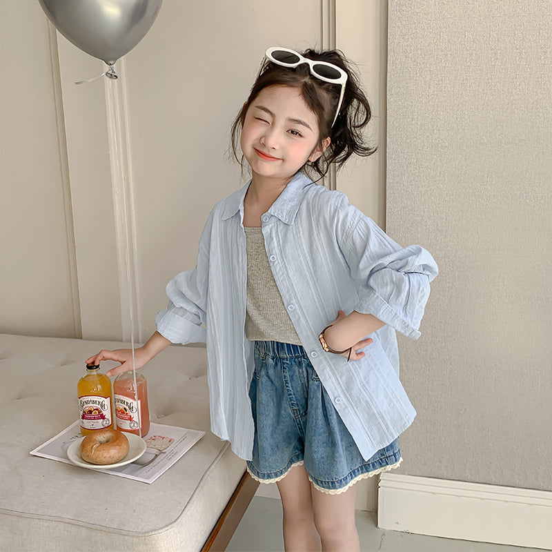 Nouvelle-style Air-conditionnement Chemise enfants Sun-protective Blouse Veste