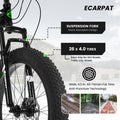 S26109 Élecony 26 pouces Fat Tire Bike Youth Full Shimano 21 Speed Mountain Bike