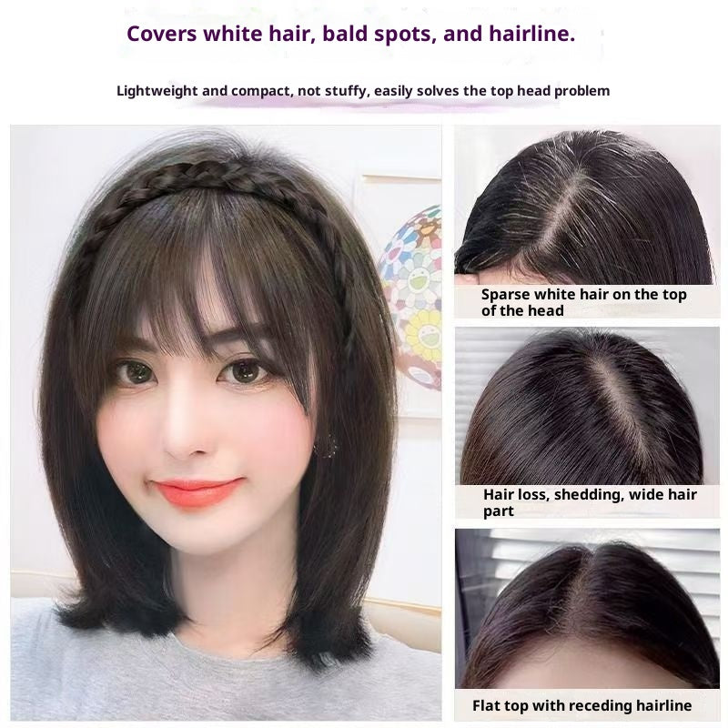 Bangs Wig Bande artificielle de cheveux de twist twist femme intégré