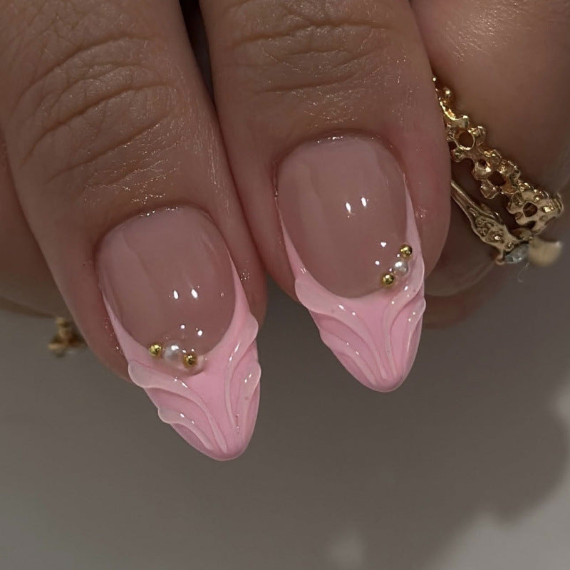 Nails français sculptés en 3D