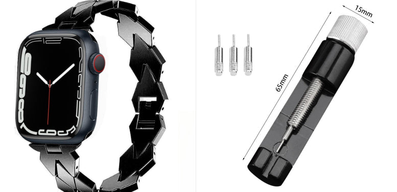 Bracelet en diamant à chaîne métallique en acier