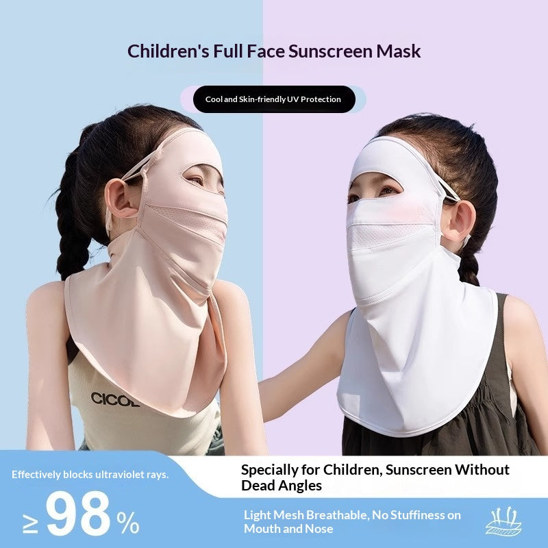 Ice Silk Full Face Masque de couverture de cou d'une pièce