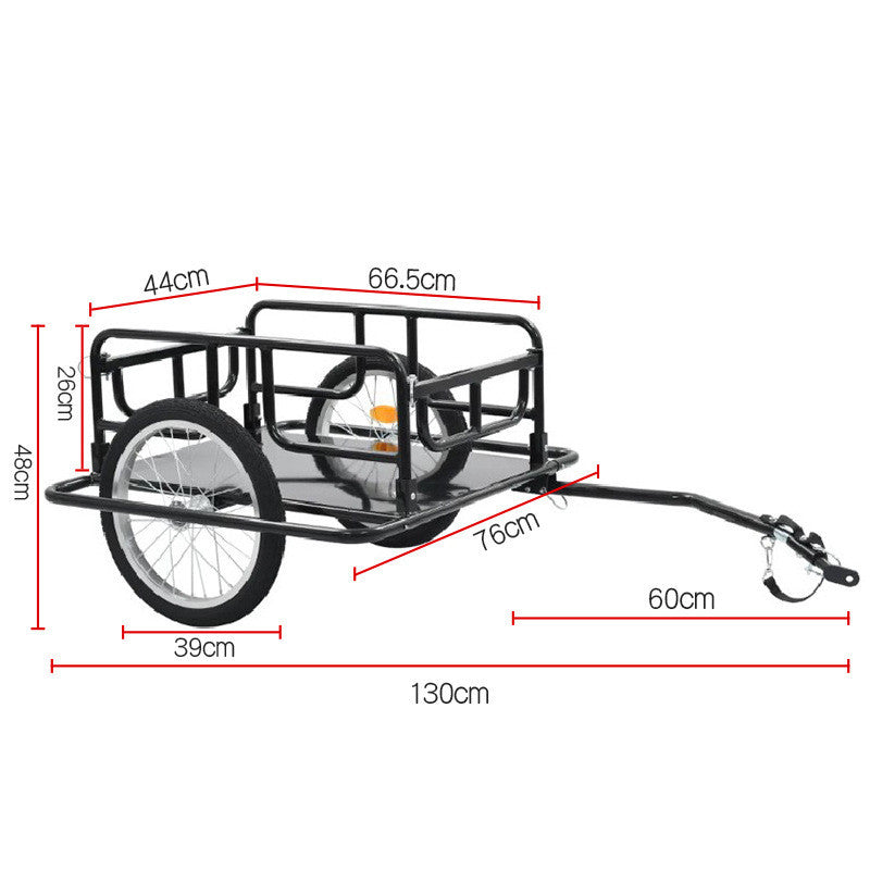 Panier d'outils de traction de remorque à vélo pliable