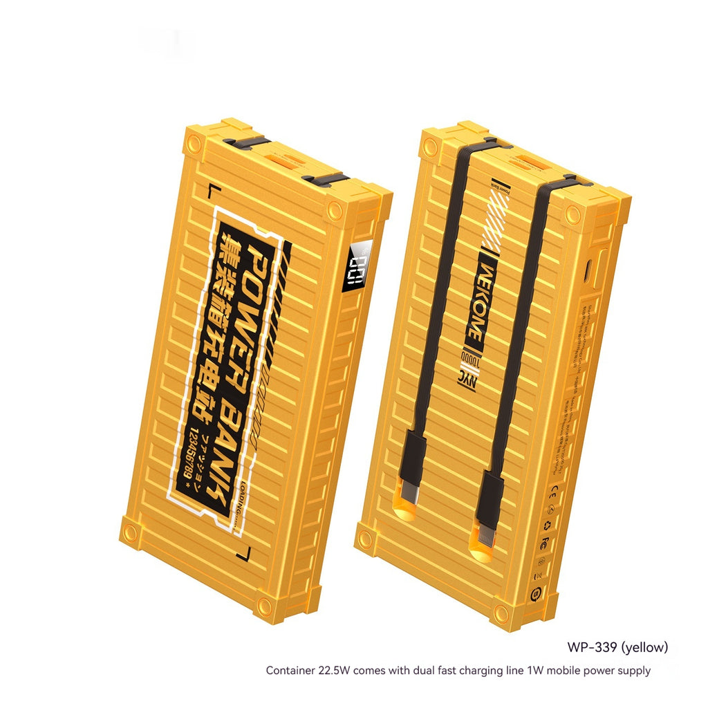 Conteneur avec Cable Power Bank Vent industriel 1000020000mAh Alimentation mobile