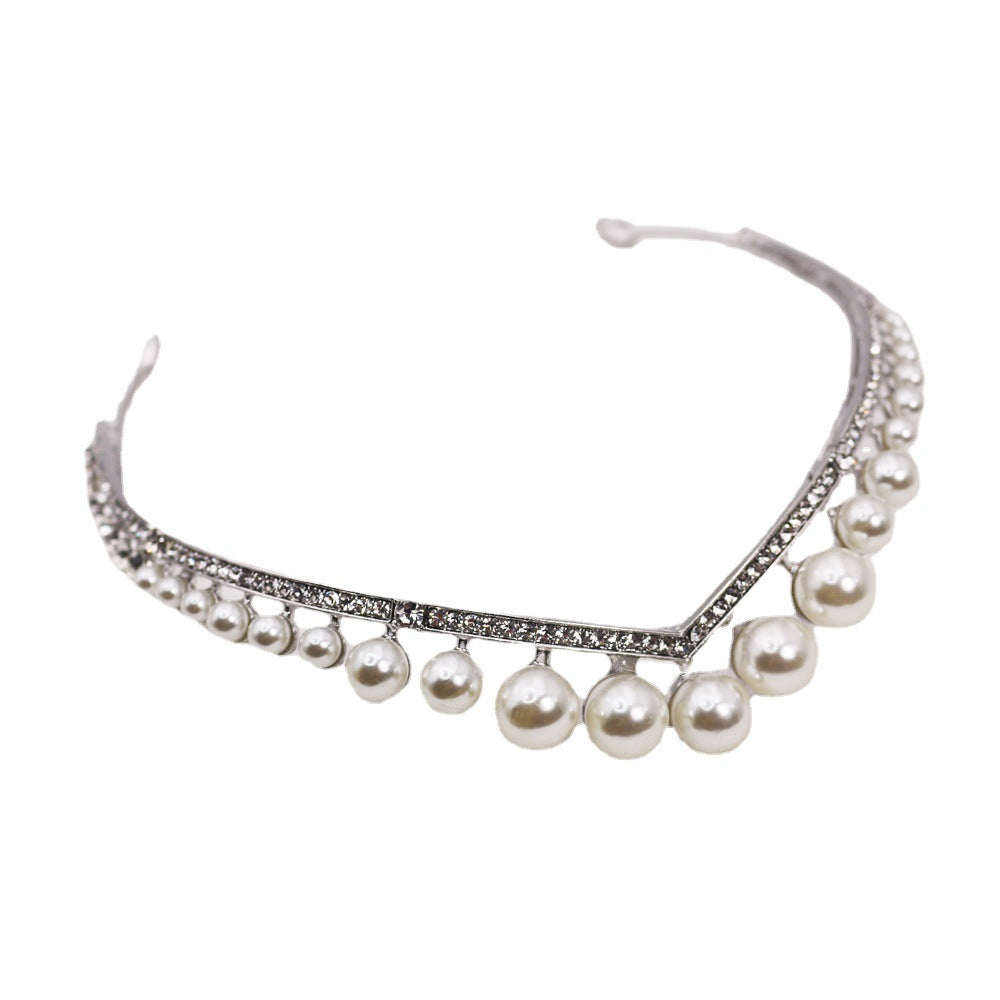 Mariage de la mariée Crown Alliage Pearl