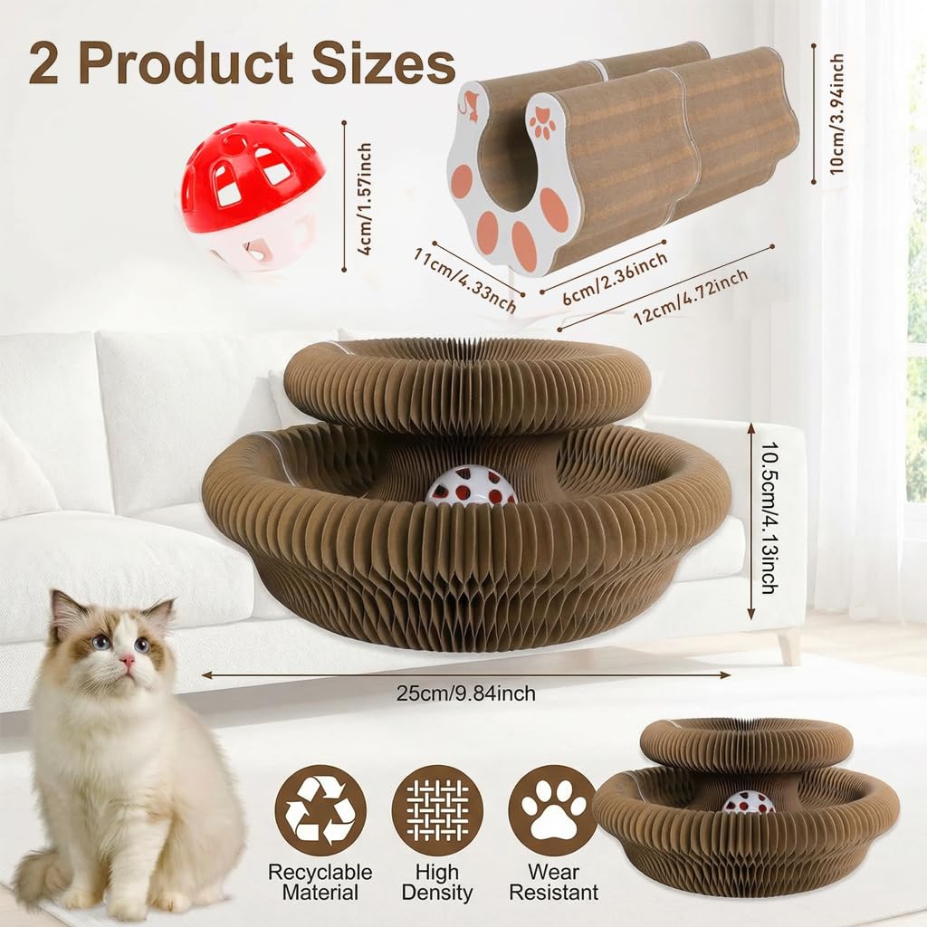 Jouet de chat,Tambour de chat Magic Organ, Jouet d'accordéon de chat recyclable pliable,Interactif