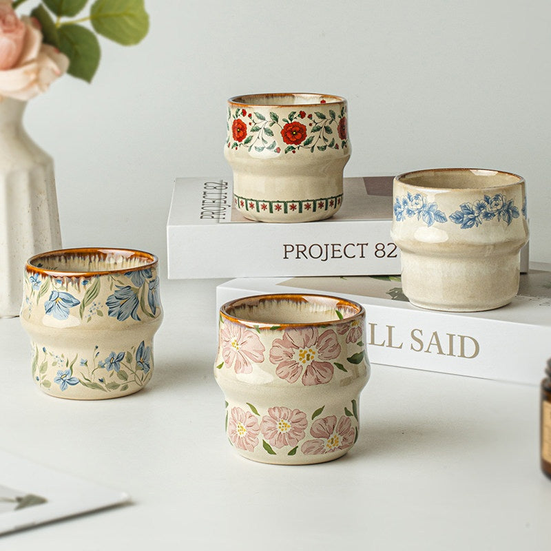 Coupe en forme de gourde sans poignée Mug céramique pour usage domestique