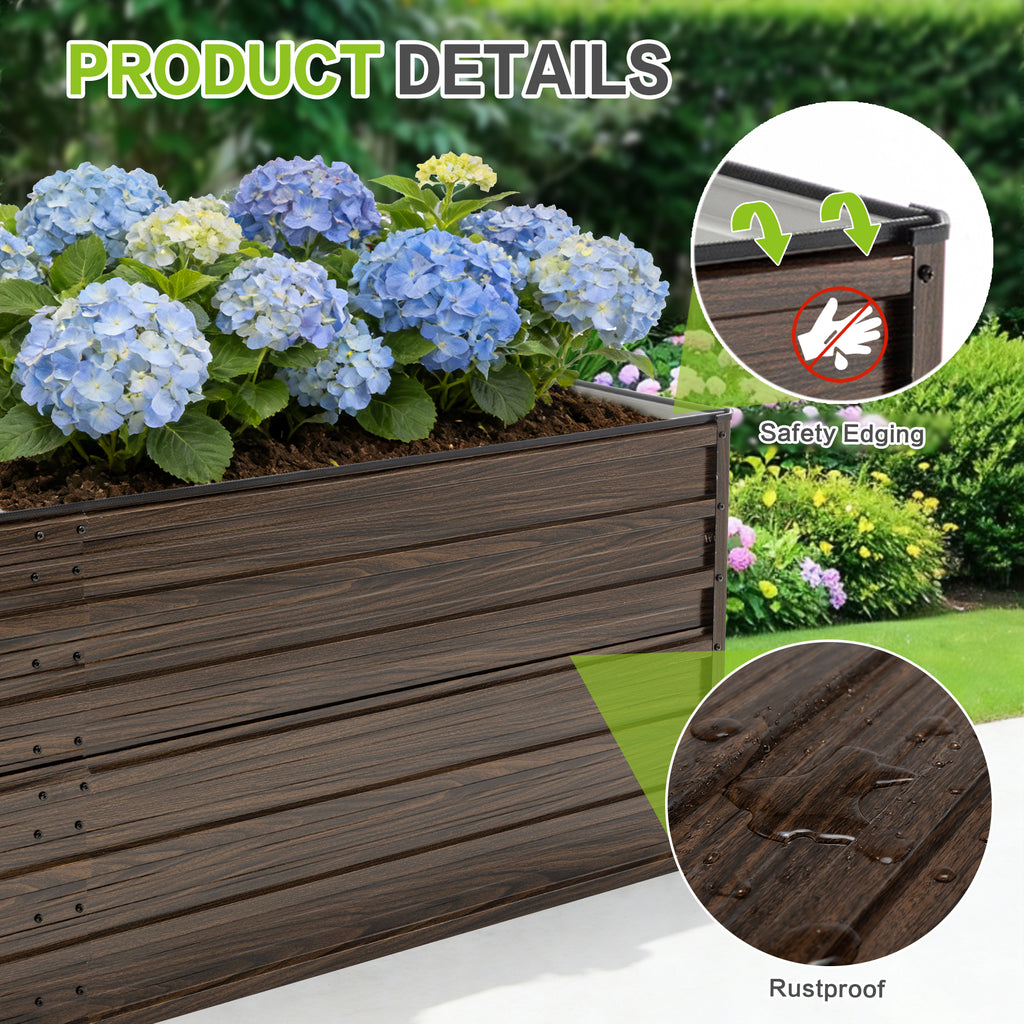 2-Pack 74.6in X35.4inx25in Lit de jardin surélevé