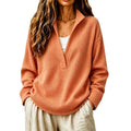Femmes Solide-couleur manches longues Casual-fitting Top