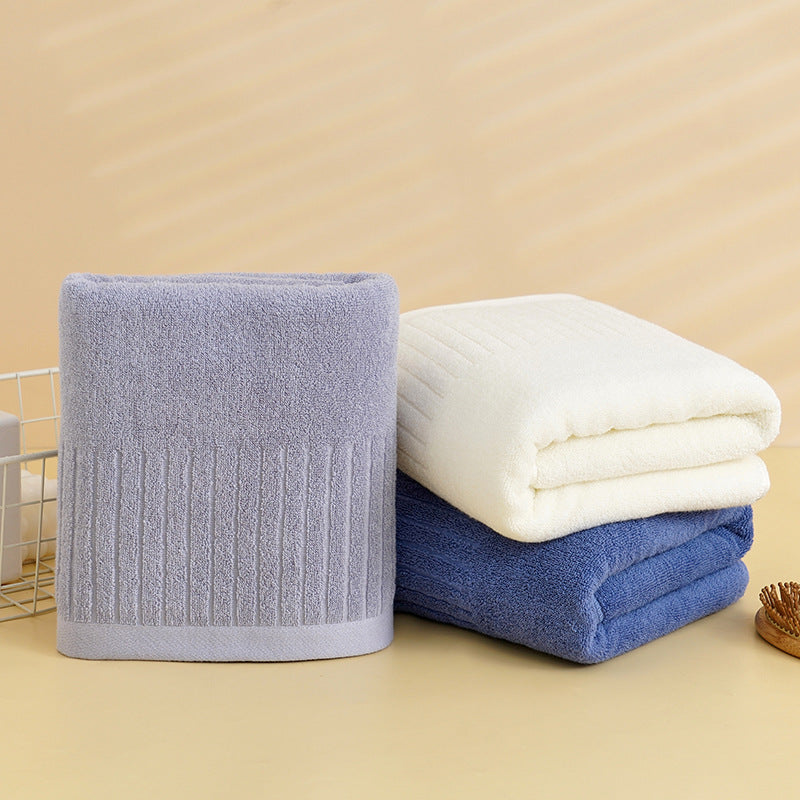 Serviette de bain en coton pur Épaisseur Plus-taille de ménage Hôtel Soft Absorbent Lint-free