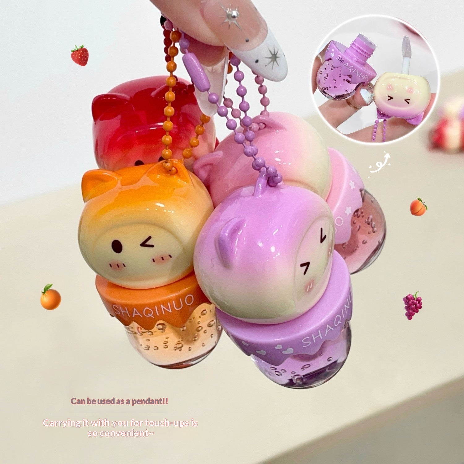 Hydratante et hydratante Huile de cartoon mignon 4 couleurs