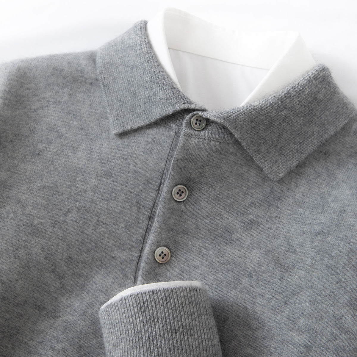 Hommes Polo-Neck Business-Casual Knitted Base Layer Arrivée