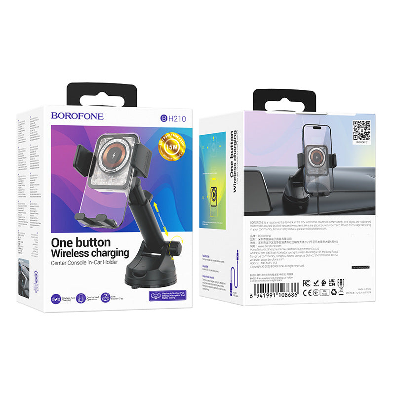 Voiture Mobile Téléphone Bracket magnétique sans fil charge rapide Dashboard fixe support anti-shake