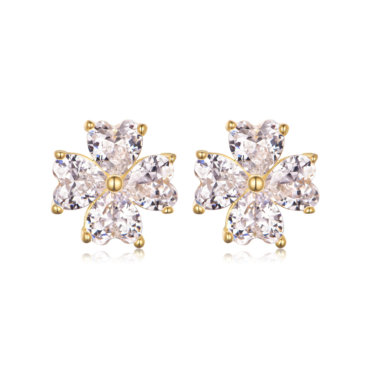 S925 Sterling Silver Clover Earrings