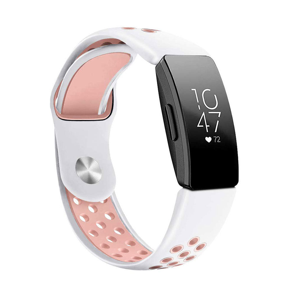 Two-tone silicone bracelet with breathable holes