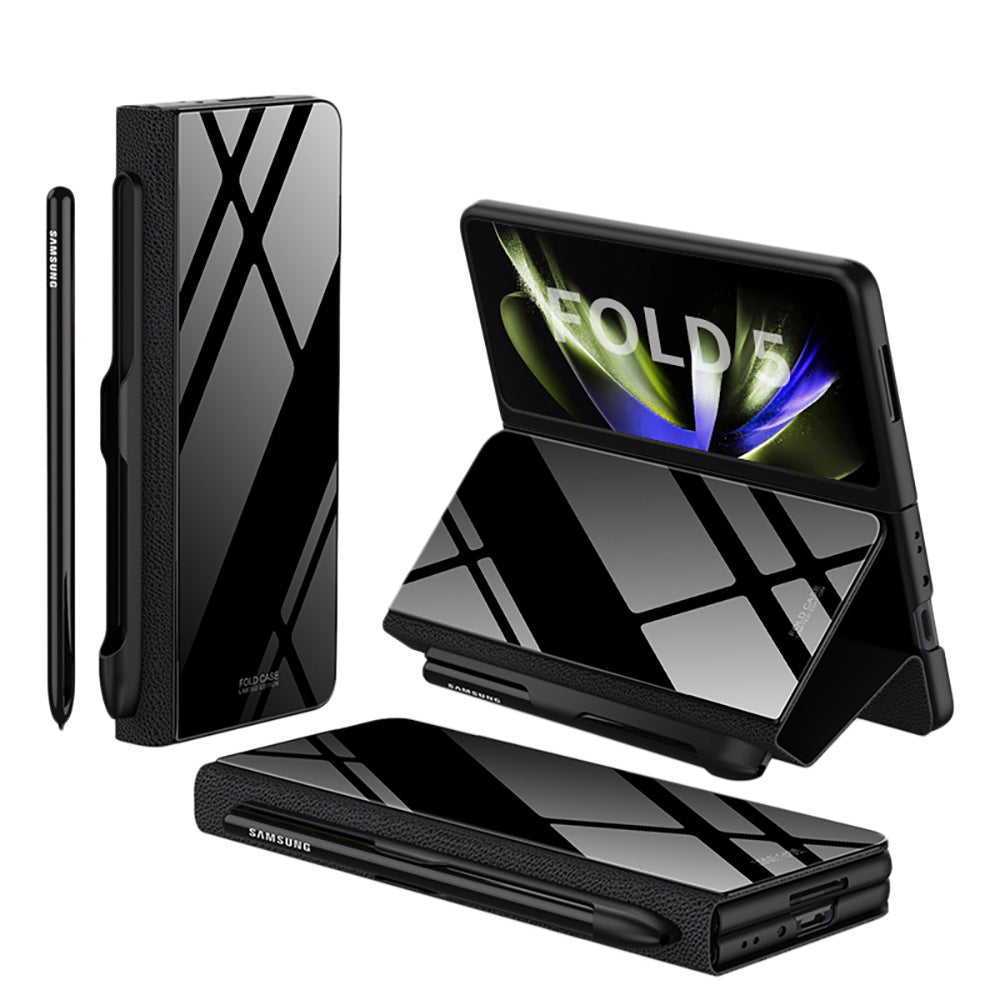 Galaxy Z Fold5 écran pliant téléphone mobile cas de téléphone Flip en verre créatif