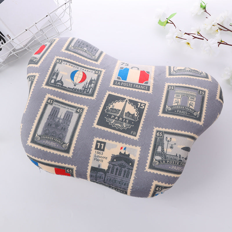 Mignon imprimé papillon en forme d'oreiller de lait Velours petit coussin pour siège de voiture Canapé Hom
