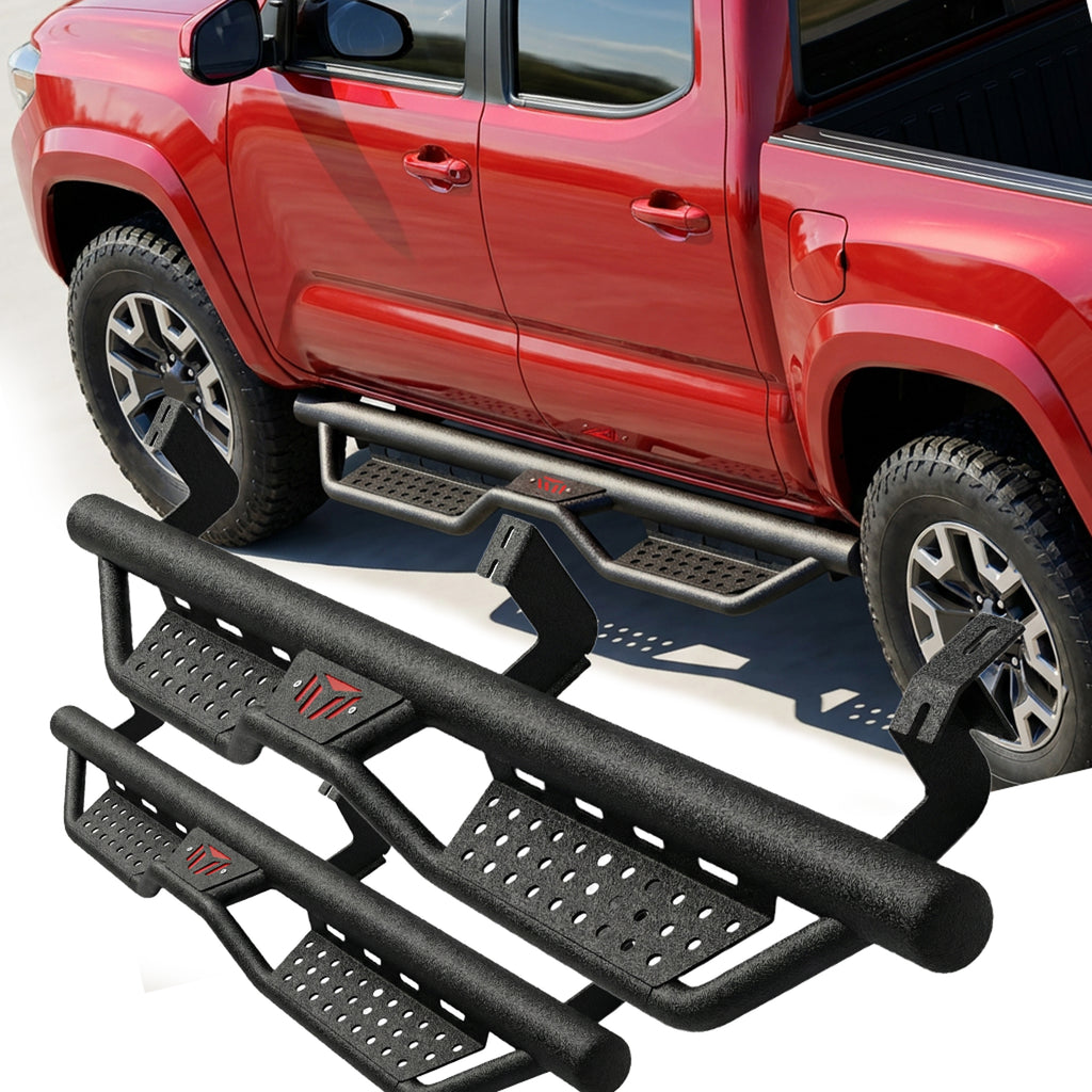 Planches de course pour 2005-2023 Toyota Tacoma 4 portes Double Cab Side Steps Barres