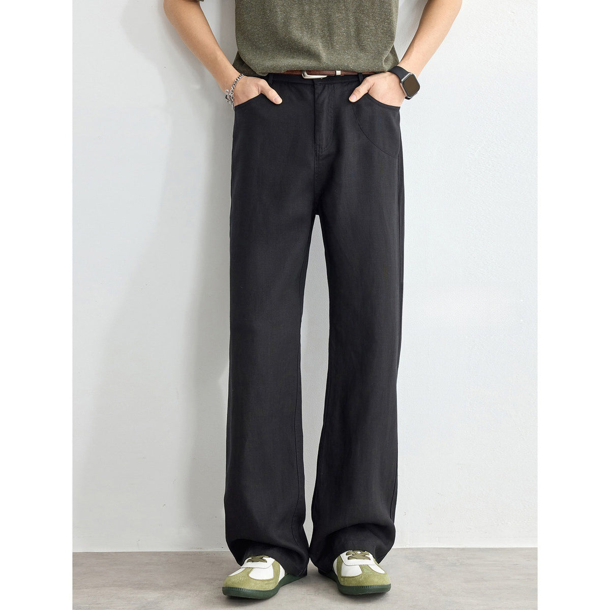 Solo Ride Sky Linge de soie Jambe droite Cool Touch Pantalons respirants