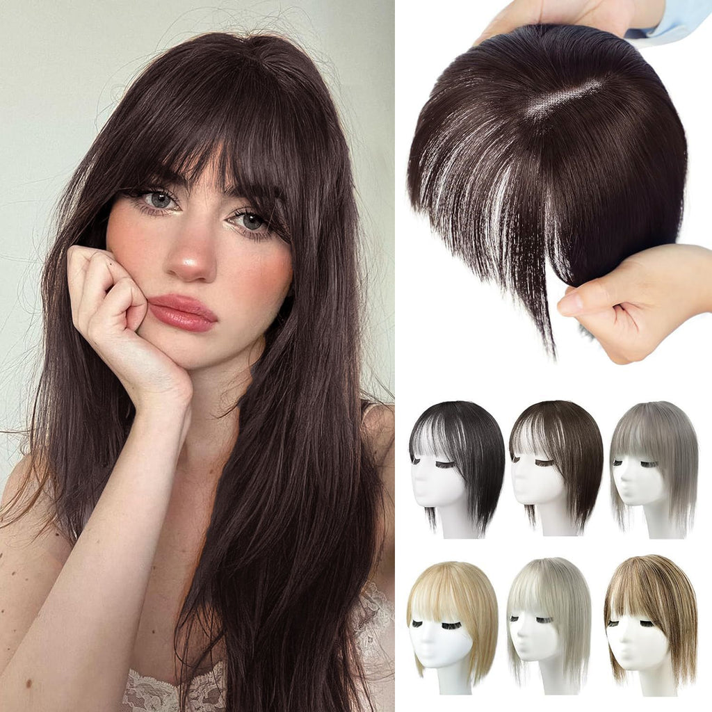 Wig Women's Natural Lightweight Breathable Cover Cheveux Gris Invisibles