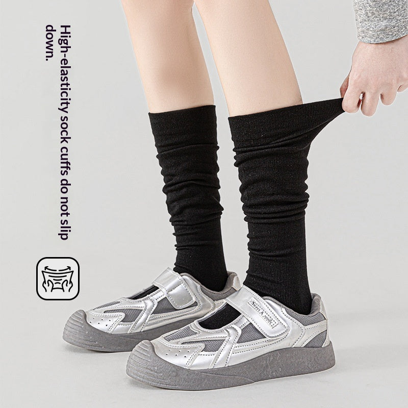 Chaussettes de compression en fibre de bambou respirante de couleur solide
